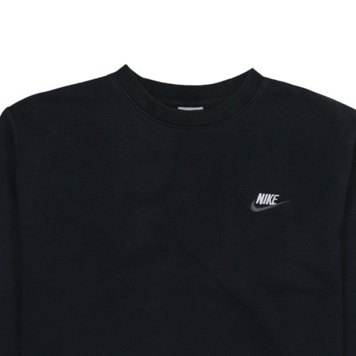 Nike Men's Black M Pullover Fleece Sweatshirt Crew Neck Logo