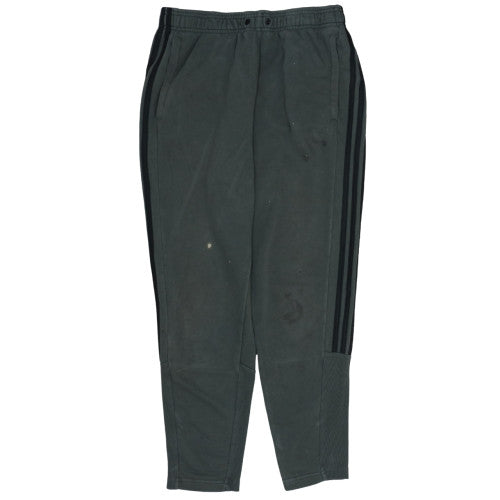 Adidas Men’s Black Fleece Jogger Trousers Size L Tapered Fit