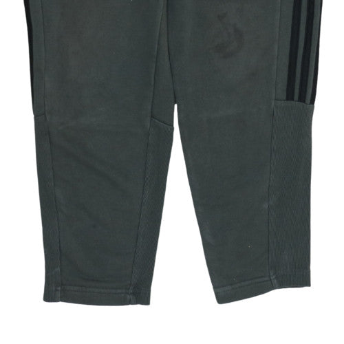 Adidas Men’s Black Fleece Jogger Trousers Size L Tapered Fit