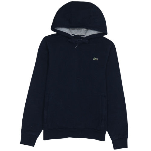 Lacoste Men’s Blue Pullover Hoodie Size S Cotton Blend Fleece