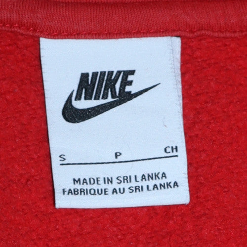 Nike Men's Red Pullover Hoodie Size S Regular Fit Fleece