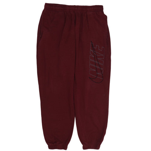 Nike Men's Red XL Fleece Sweatpants Elastic Waist Logo Casual