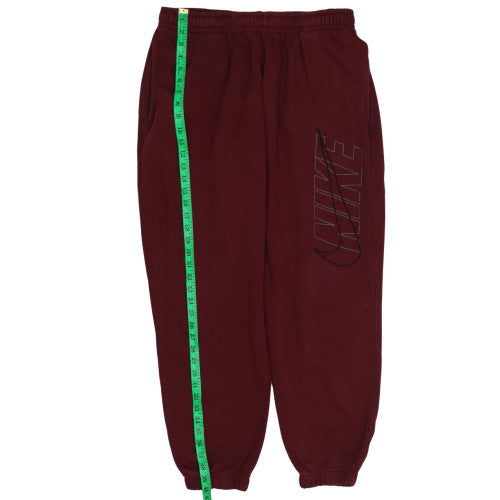 Nike Men's Red XL Fleece Sweatpants Elastic Waist Logo Casual