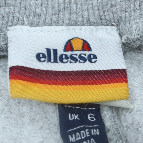 Ellesse Women Grey Jogger Sweatpants UK 6 Cotton Blend Casual