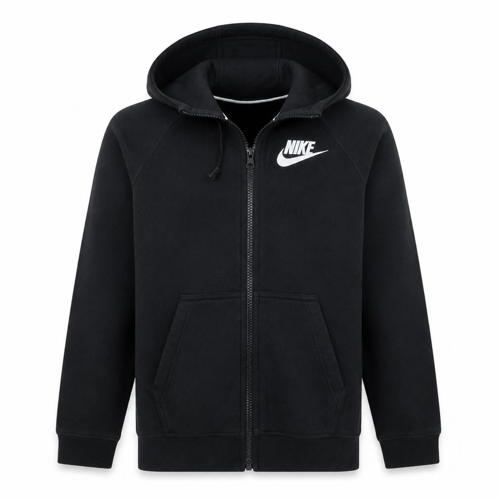 Nike Men's Black Full Zip Hoodie S Regular Fit Fleece Sports Style