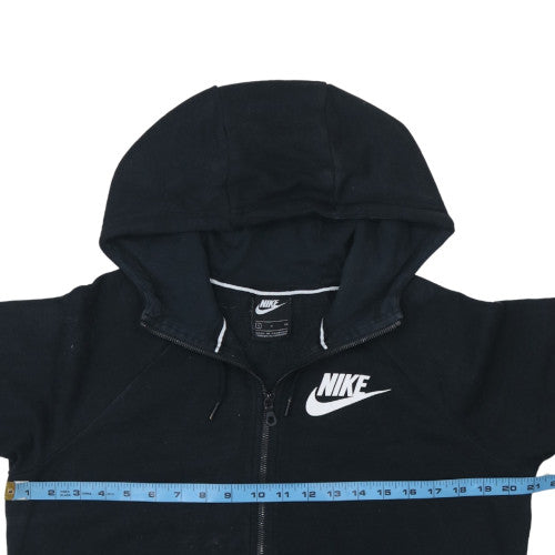 Nike Men's Black Full Zip Hoodie S Regular Fit Fleece Sports Style