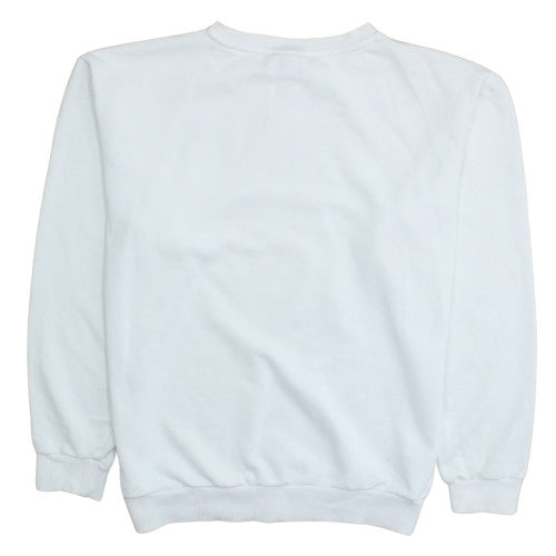 Ellesse Men's White Pullover Sweatshirt M Retro Logo Fleece