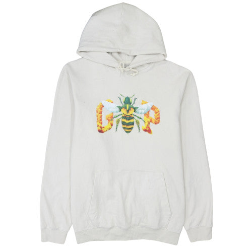GAP Women White Bee Graphic Pullover Hoodie L Raku Inoue Collab