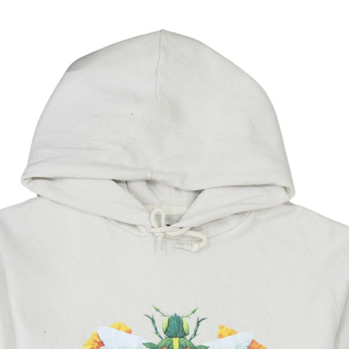 GAP Women White Bee Graphic Pullover Hoodie L Raku Inoue Collab