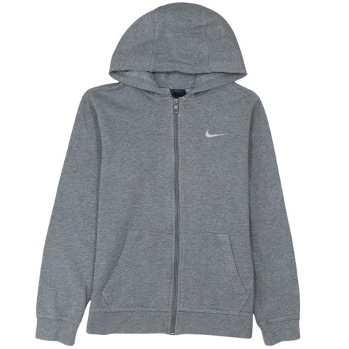 Nike Boys Grey Full Zip Hoodie XL 13-15 Years Fleece Sweatshirt