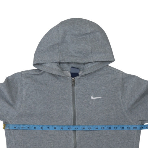 Nike Boys Grey Full Zip Hoodie XL 13-15 Years Fleece Sweatshirt