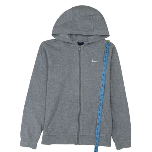 Nike Boys Grey Full Zip Hoodie XL 13-15 Years Fleece Sweatshirt