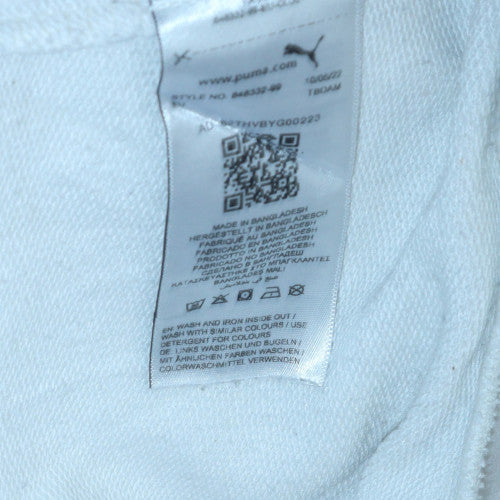 Puma Men's White Pullover Hoodie L Sports Fleece Regular Fit