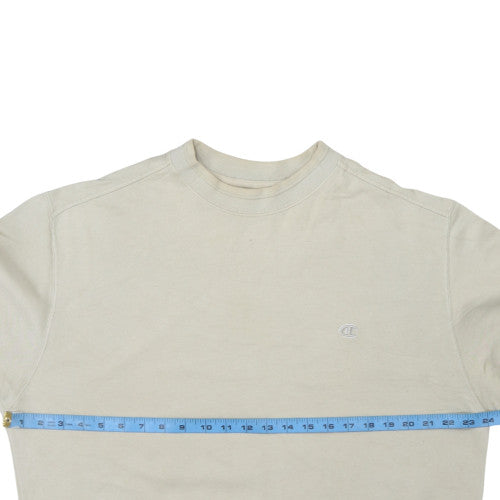 Champion Men's Beige Crew Neck Pullover Sweatshirt Size L