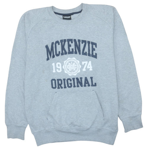 McKenzie Men's Grey XL Pullover Crew Neck Sweatshirt