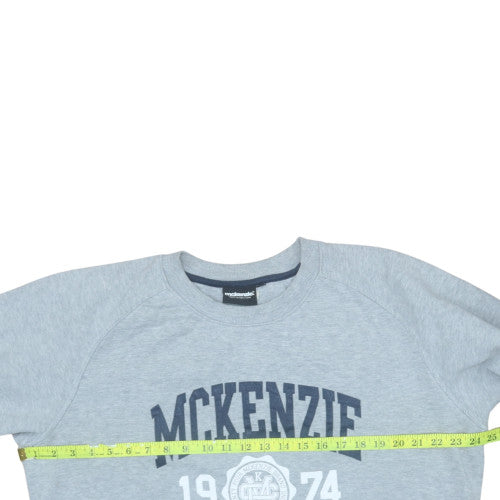 McKenzie Men's Grey XL Pullover Crew Neck Sweatshirt
