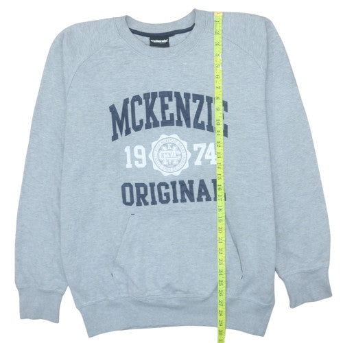 McKenzie Men's Grey XL Pullover Crew Neck Sweatshirt