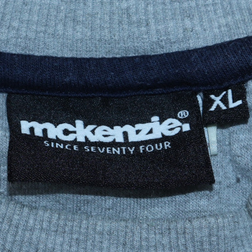 McKenzie Men's Grey XL Pullover Crew Neck Sweatshirt
