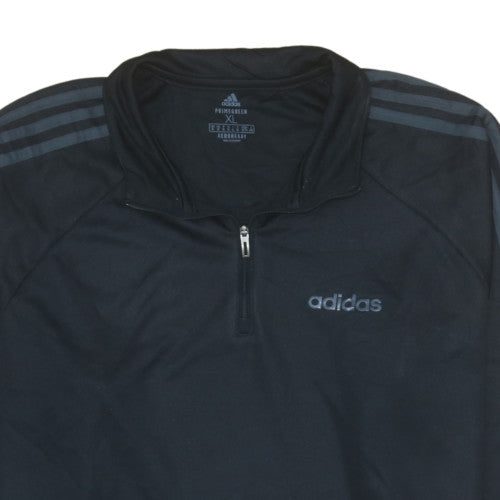 adidas Men’s Black XL 1/4 Zip Pullover Sweatshirt Primegreen AEROREADY