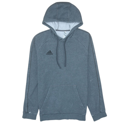 Adidas Men's Grey Pullover Hoodie Regular Fit M Fleece Sweatshirt