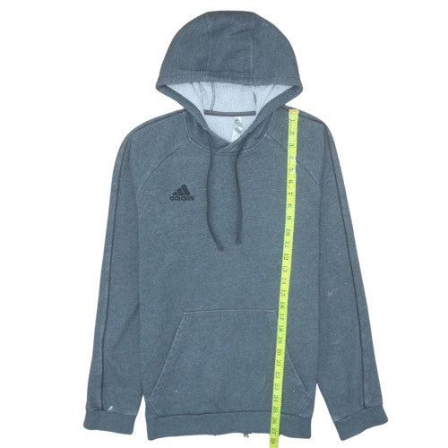 Adidas Men's Grey Pullover Hoodie Regular Fit M Fleece Sweatshirt