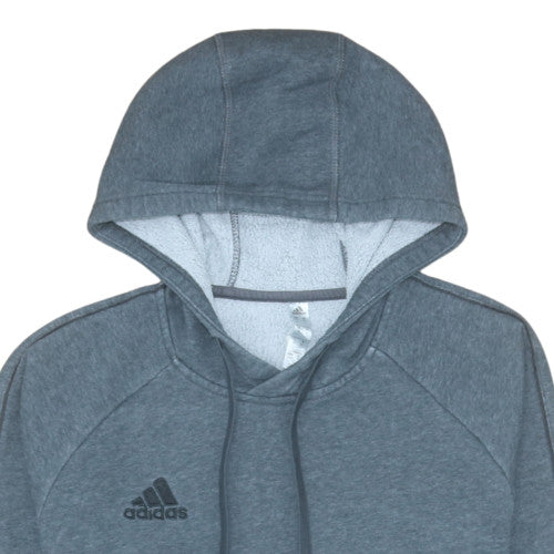 Adidas Men's Grey Pullover Hoodie Regular Fit M Fleece Sweatshirt
