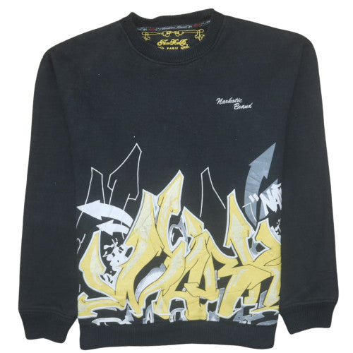 Narkotic Brand Men's Black XL Graphic Pullover Sweatshirt