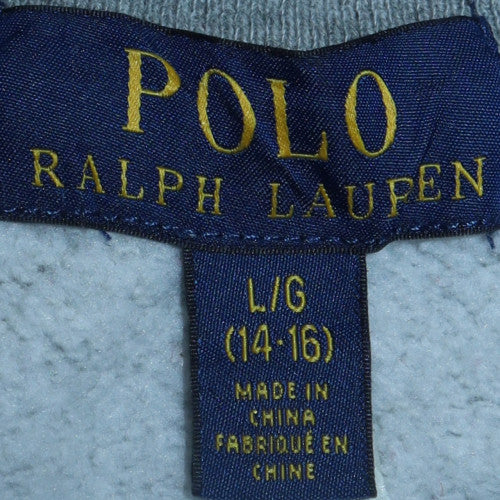 Polo Ralph Lauren Boys Grey Pullover Fleece Sweatshirt 14-16 Years