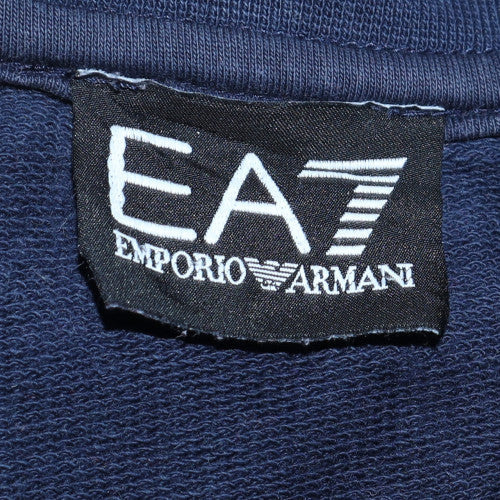 Emporio Armani EA7 Men's Blue Crew Neck Pullover Sweatshirt M