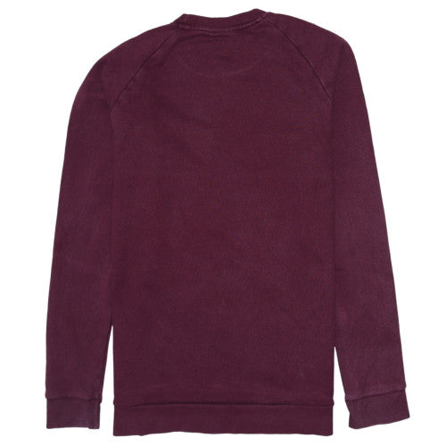 Adidas Men's Red Crew Neck Logo Sweatshirt Size S