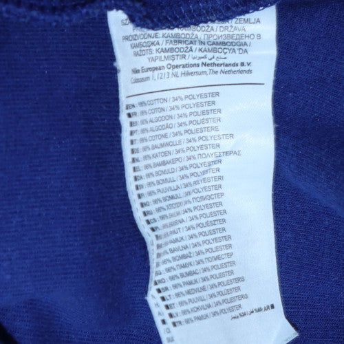 Nike Men's Blue Full Zip Hoodie Size M Lightweight Sportswear