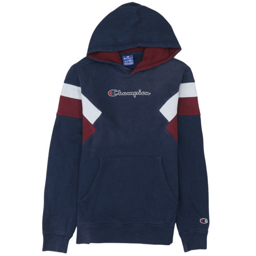Champion Boys Blue Colourblock Pullover Hoodie XL 13-14 Years
