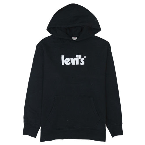 Levi's Men's Black Pullover Hoodie L Relaxed Fit Logo Sweatshirt