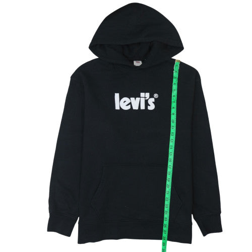 Levi's Men's Black Pullover Hoodie L Relaxed Fit Logo Sweatshirt
