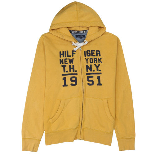 Tommy Hilfiger Men's Yellow Full Zip Graphic Hoodie XL
