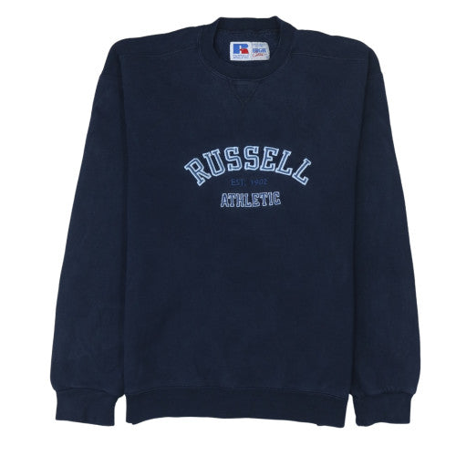 Russell Athletic Men's Navy Blue Cotton Crew Neck Sweatshirt Size S