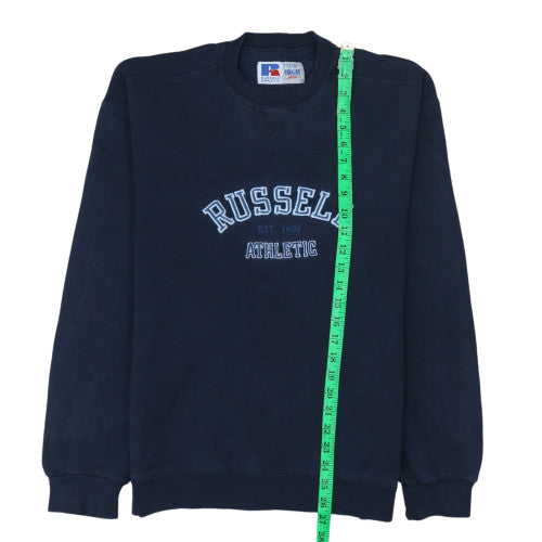 Russell Athletic Men's Navy Blue Cotton Crew Neck Sweatshirt Size S