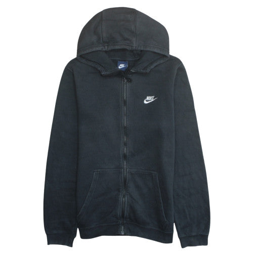 Nike Men's Black Full Zip Hoodie Size S Cotton Fleece Sweatshirt