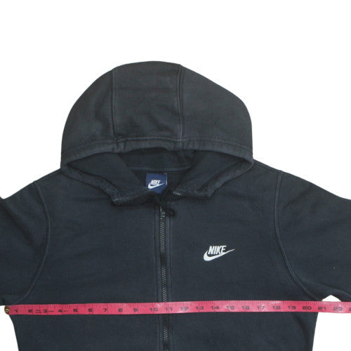 Nike Men's Black Full Zip Hoodie Size S Cotton Fleece Sweatshirt