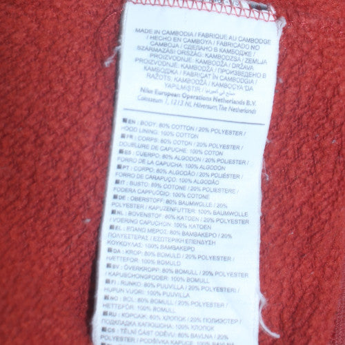 Nike SB Women Red Pullover Hoodie L Hooded Kangaroo Pocket