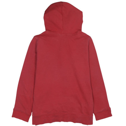 Adidas Women Red Pullover Hoodie Sweatshirt Size 16 Logo Cotton Blend