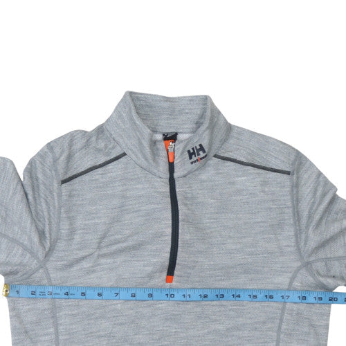 Helly Hansen Men's Grey 1/2 Zip Merino Wool Sweatshirt Size L