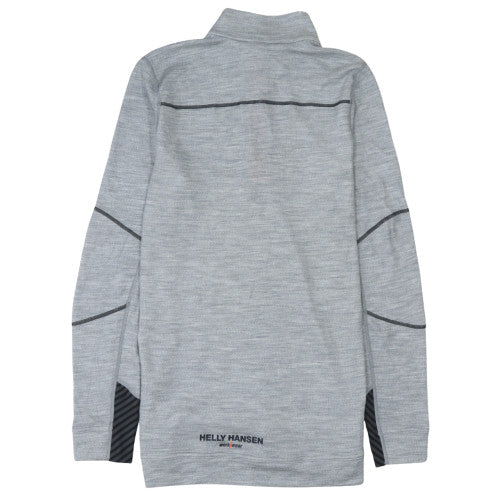 Helly Hansen Men's Grey 1/2 Zip Merino Wool Sweatshirt Size L