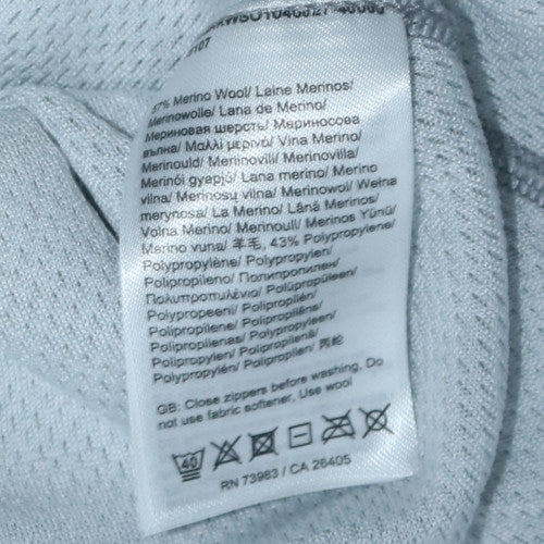 Helly Hansen Men's Grey 1/2 Zip Merino Wool Sweatshirt Size L