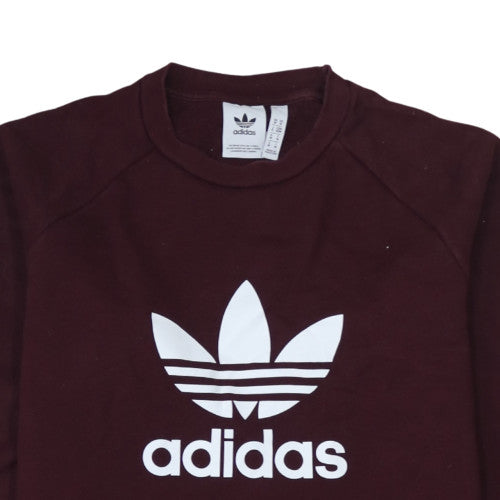 Adidas Men's Brown Crew Neck Pullover Sweatshirt M