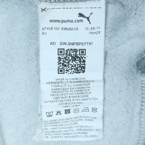 Puma Men Grey Crew Neck Pullover Sweatshirt M Regular Fit