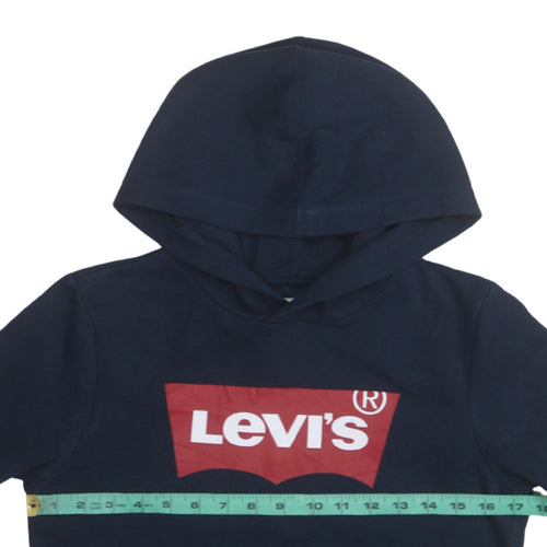 Levi's Boys Blue Pullover Hoodie 14 Years Logo Graphic Long Sleeve