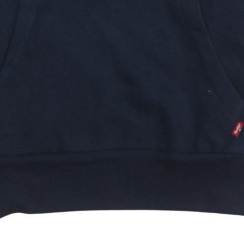 Levi's Boys Blue Pullover Hoodie 14 Years Logo Graphic Long Sleeve
