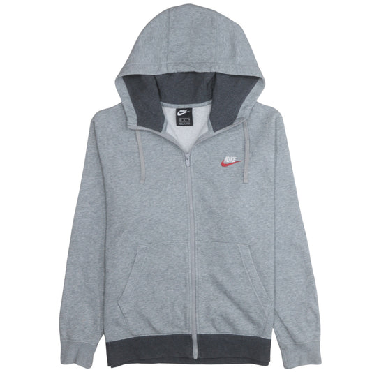 Nike Men's Grey Full Zip Hoodie Size M Sportswear Sweatshirt