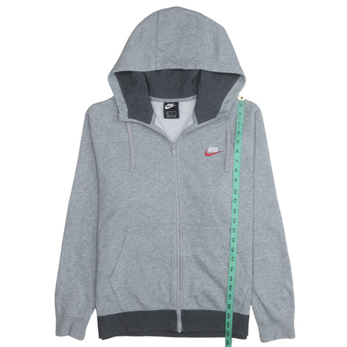 Nike Men's Grey Full Zip Hoodie Size M Sportswear Sweatshirt